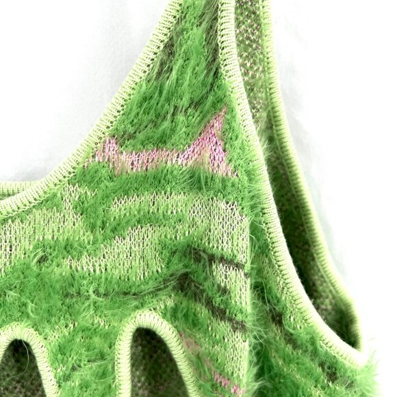 House of Sunny hockney bodycon green eyelash dress lime green retro festival 6 - Picture 15 of 15